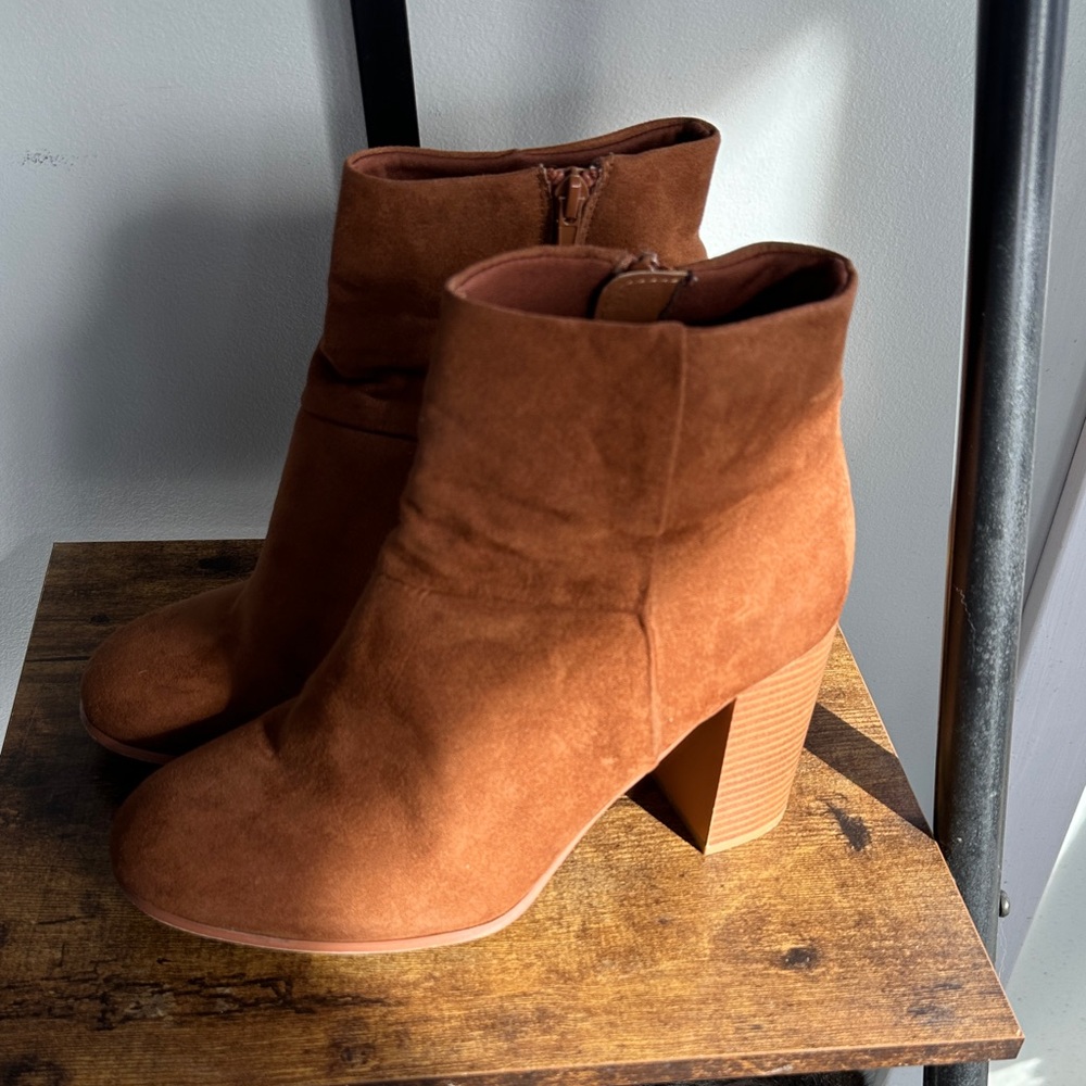 Brown Suede like Ankle Boots, ASOS, size 9